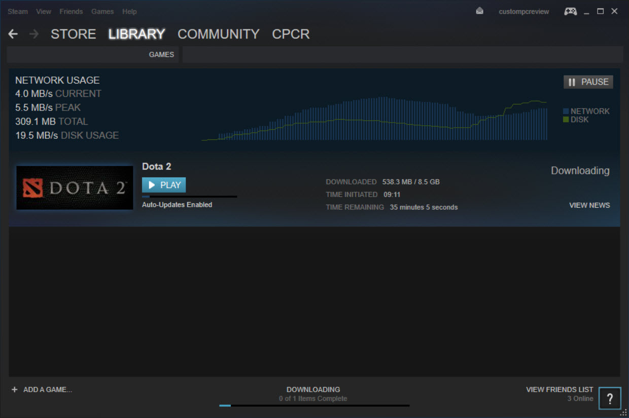 what is a good steam download speed